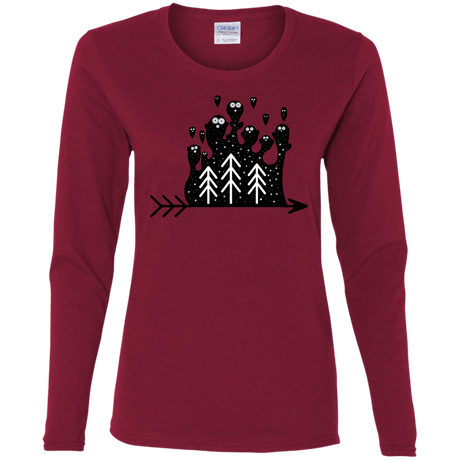 T-Shirts Cardinal / S Night Creatures Women's Long Sleeve T-Shirt