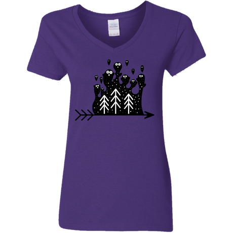 T-Shirts Purple / S Night Creatures Women's V-Neck T-Shirt