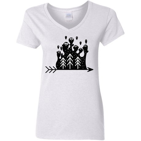 T-Shirts White / S Night Creatures Women's V-Neck T-Shirt