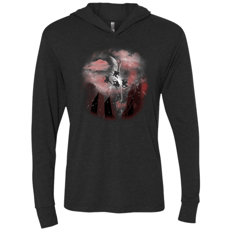 T-Shirts Vintage Black / X-Small Night of the turtles Triblend Long Sleeve Hoodie Tee