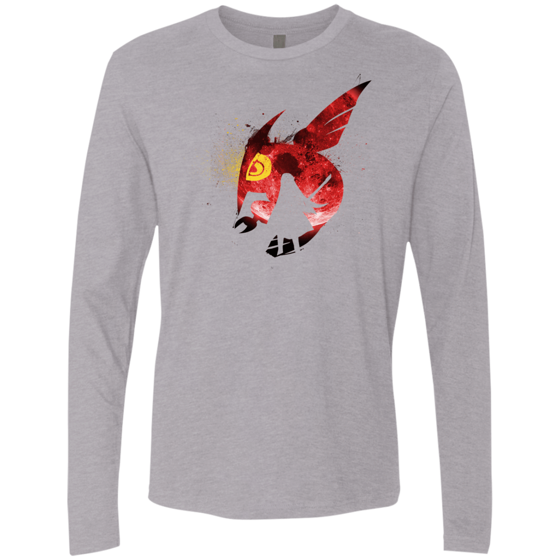 T-Shirts Heather Grey / S Night Reid Men's Premium Long Sleeve