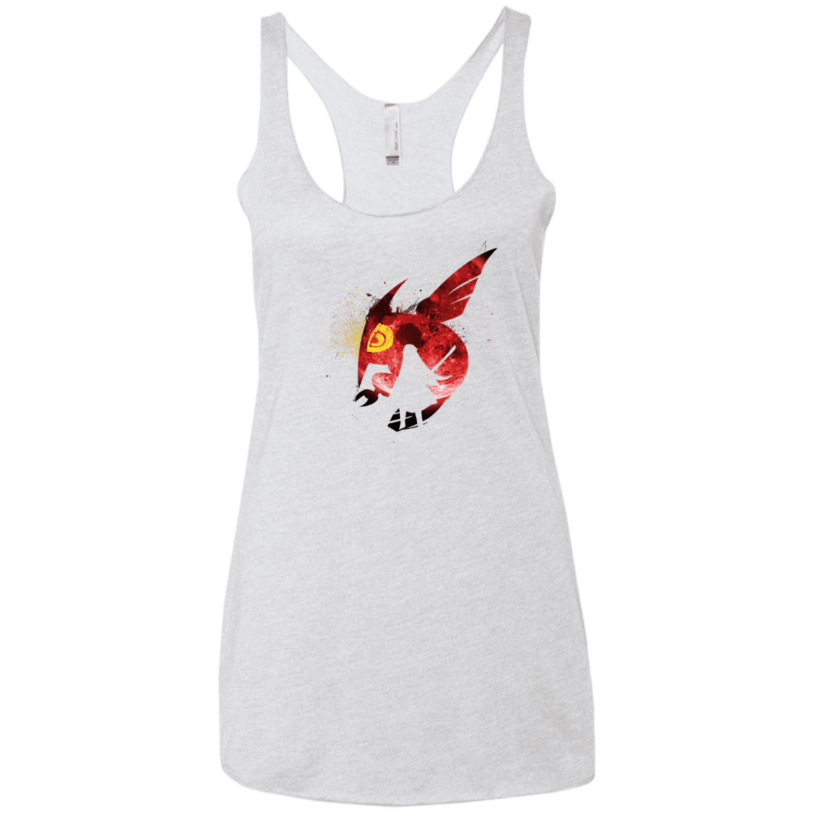 T-Shirts Heather White / X-Small Night Reid Women's Triblend Racerback Tank