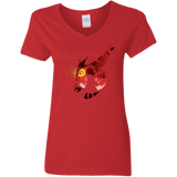 T-Shirts Red / S Night Reid Women's V-Neck T-Shirt