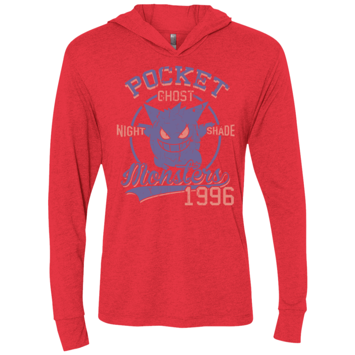 T-Shirts Vintage Red / X-Small Night Shade Triblend Long Sleeve Hoodie Tee