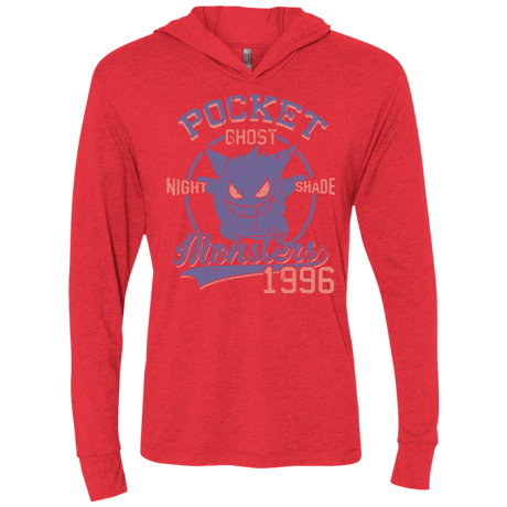 T-Shirts Vintage Red / X-Small Night Shade Triblend Long Sleeve Hoodie Tee