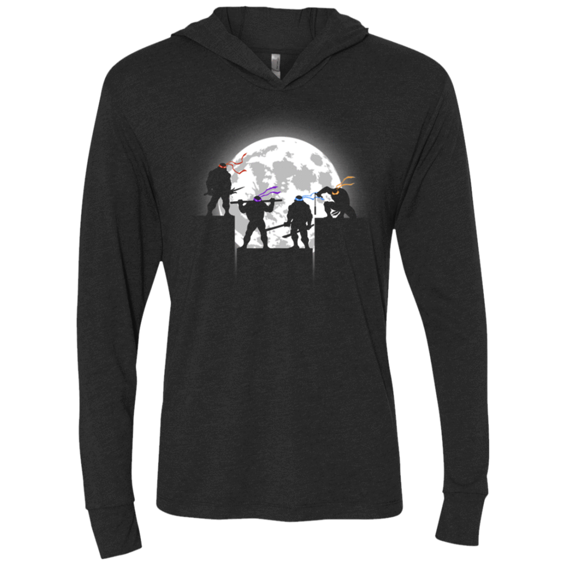 T-Shirts Vintage Black / X-Small Night Shadows Triblend Long Sleeve Hoodie Tee