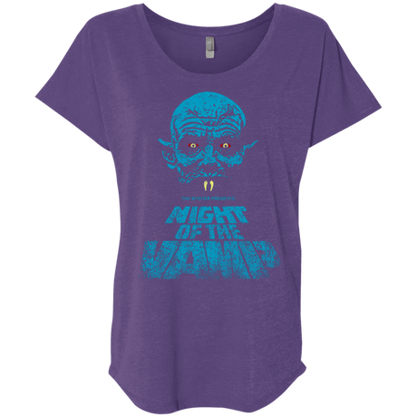 T-Shirts Purple Rush / X-Small Night Vamp Triblend Dolman Sleeve