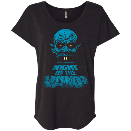 T-Shirts Vintage Black / X-Small Night Vamp Triblend Dolman Sleeve