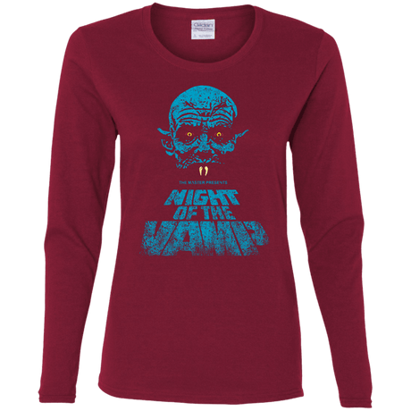 T-Shirts Cardinal / S Night Vamp Women's Long Sleeve T-Shirt