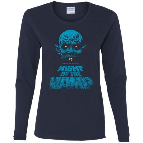 T-Shirts Navy / S Night Vamp Women's Long Sleeve T-Shirt
