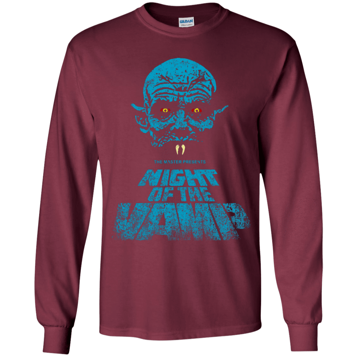 T-Shirts Maroon / YS Night Vamp Youth Long Sleeve T-Shirt