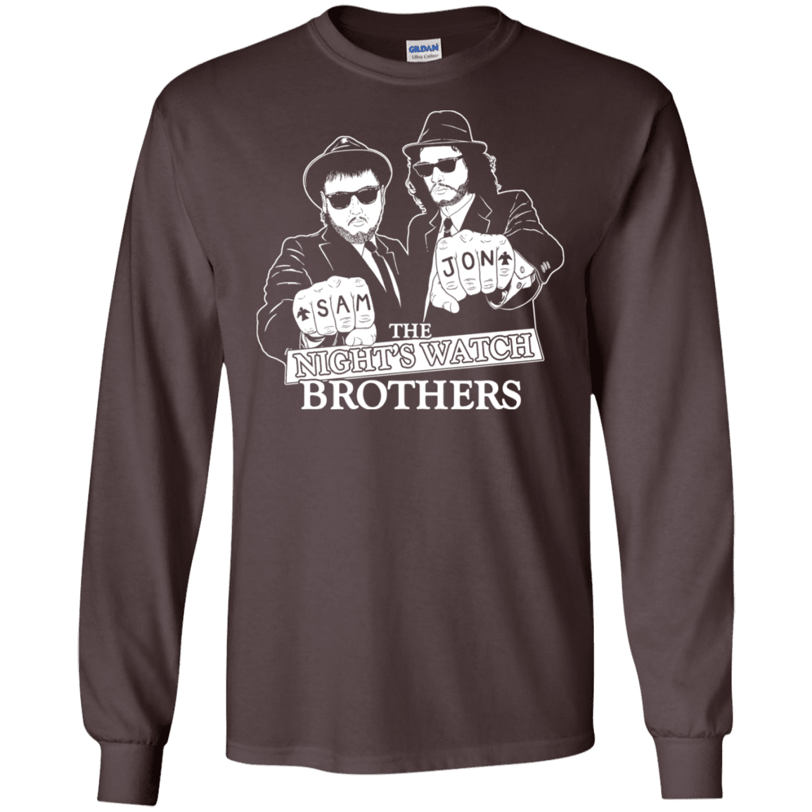 T-Shirts Dark Chocolate / S Night Watch Brothers Men's Long Sleeve T-Shirt