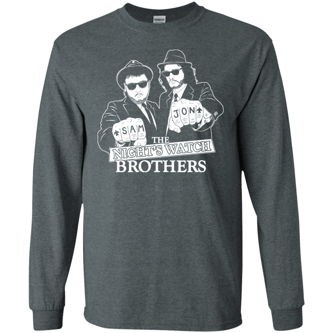 T-Shirts Dark Heather / S Night Watch Brothers Men's Long Sleeve T-Shirt