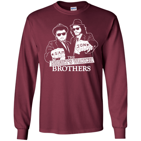 T-Shirts Maroon / S Night Watch Brothers Men's Long Sleeve T-Shirt