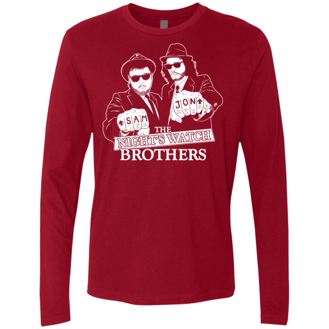 T-Shirts Cardinal / S Night Watch Brothers Men's Premium Long Sleeve