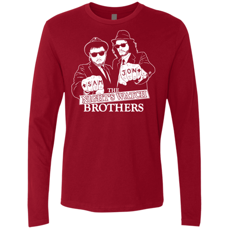 T-Shirts Cardinal / S Night Watch Brothers Men's Premium Long Sleeve