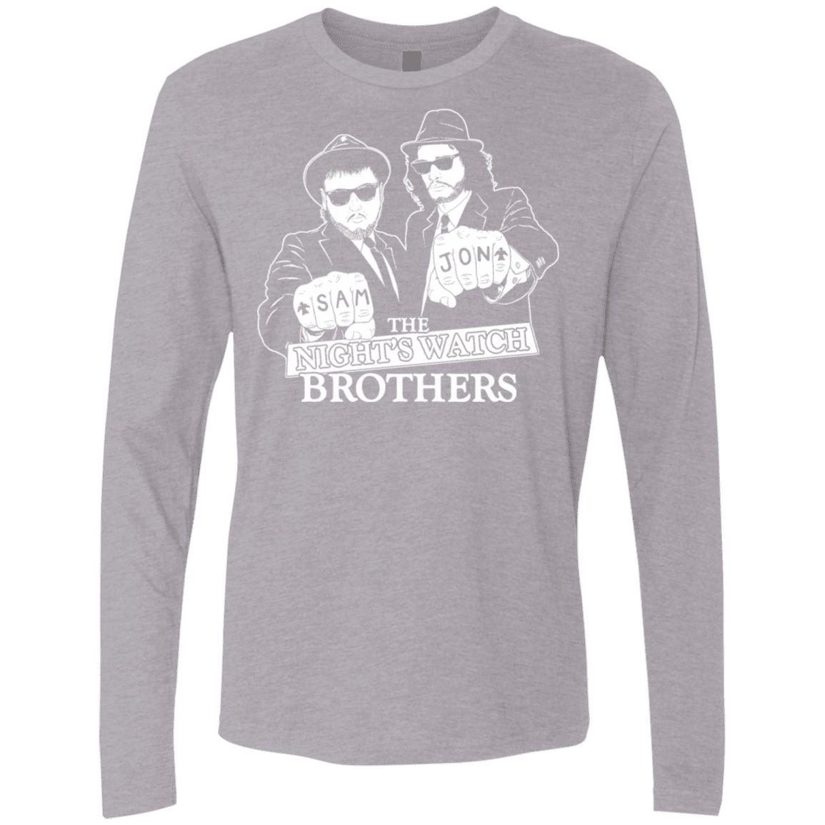 T-Shirts Heather Grey / S Night Watch Brothers Men's Premium Long Sleeve