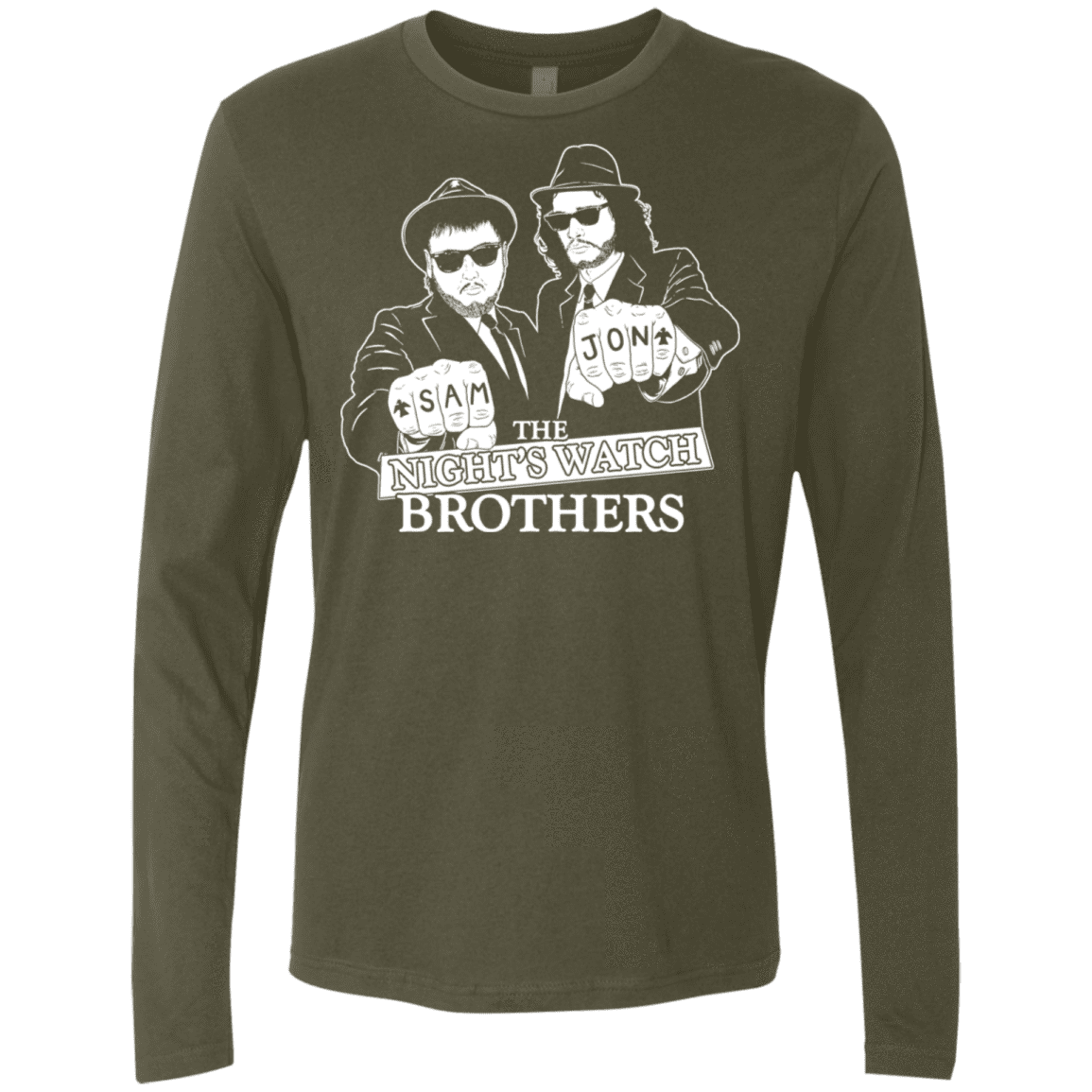 T-Shirts Military Green / S Night Watch Brothers Men's Premium Long Sleeve