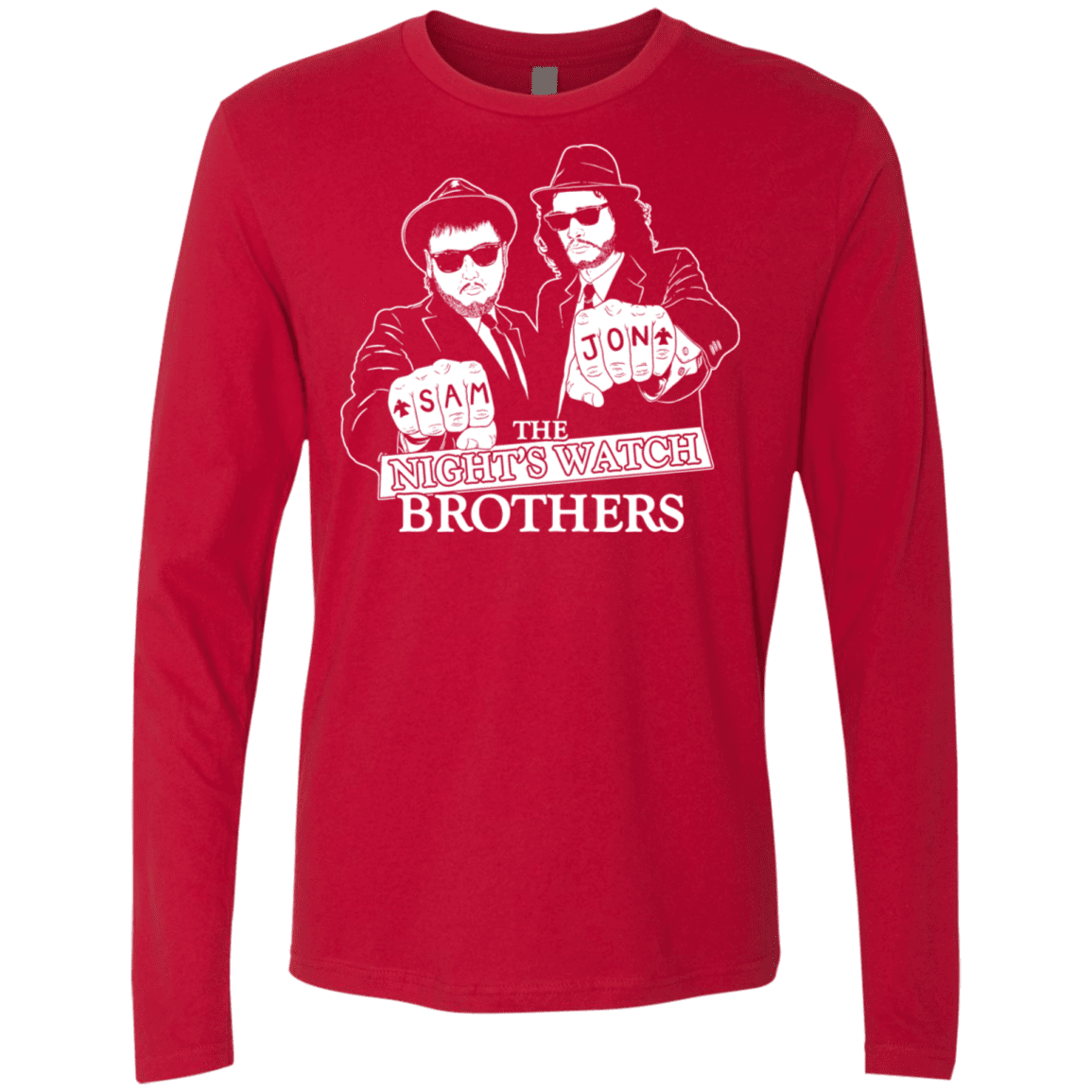 T-Shirts Red / S Night Watch Brothers Men's Premium Long Sleeve