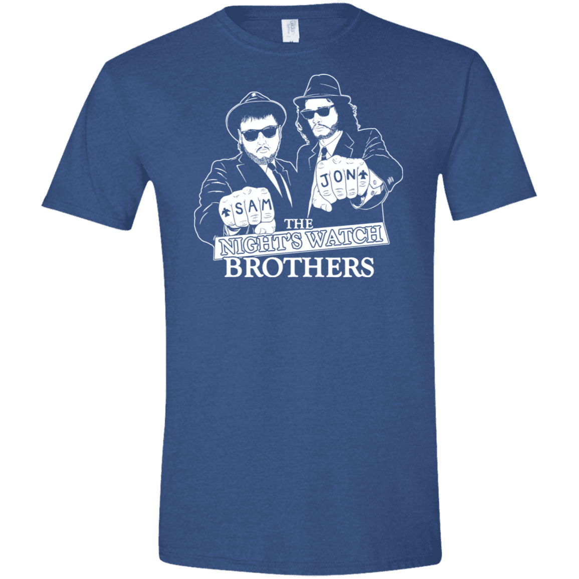 T-Shirts Heather Royal / X-Small Night Watch Brothers Men's Semi-Fitted Softstyle