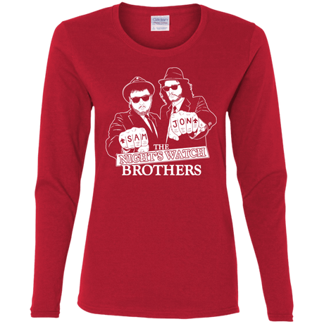 T-Shirts Red / S Night Watch Brothers Women's Long Sleeve T-Shirt