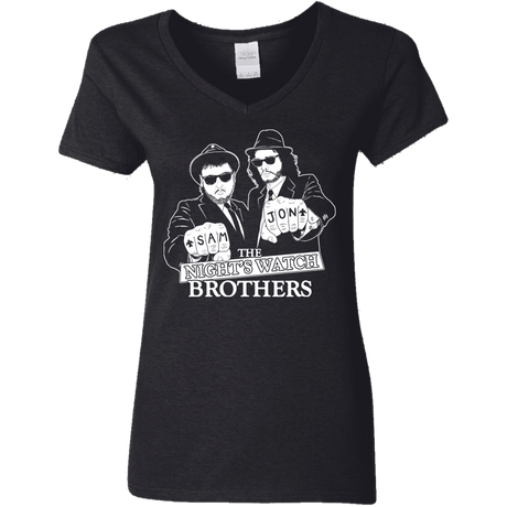 T-Shirts Black / S Night Watch Brothers Women's V-Neck T-Shirt