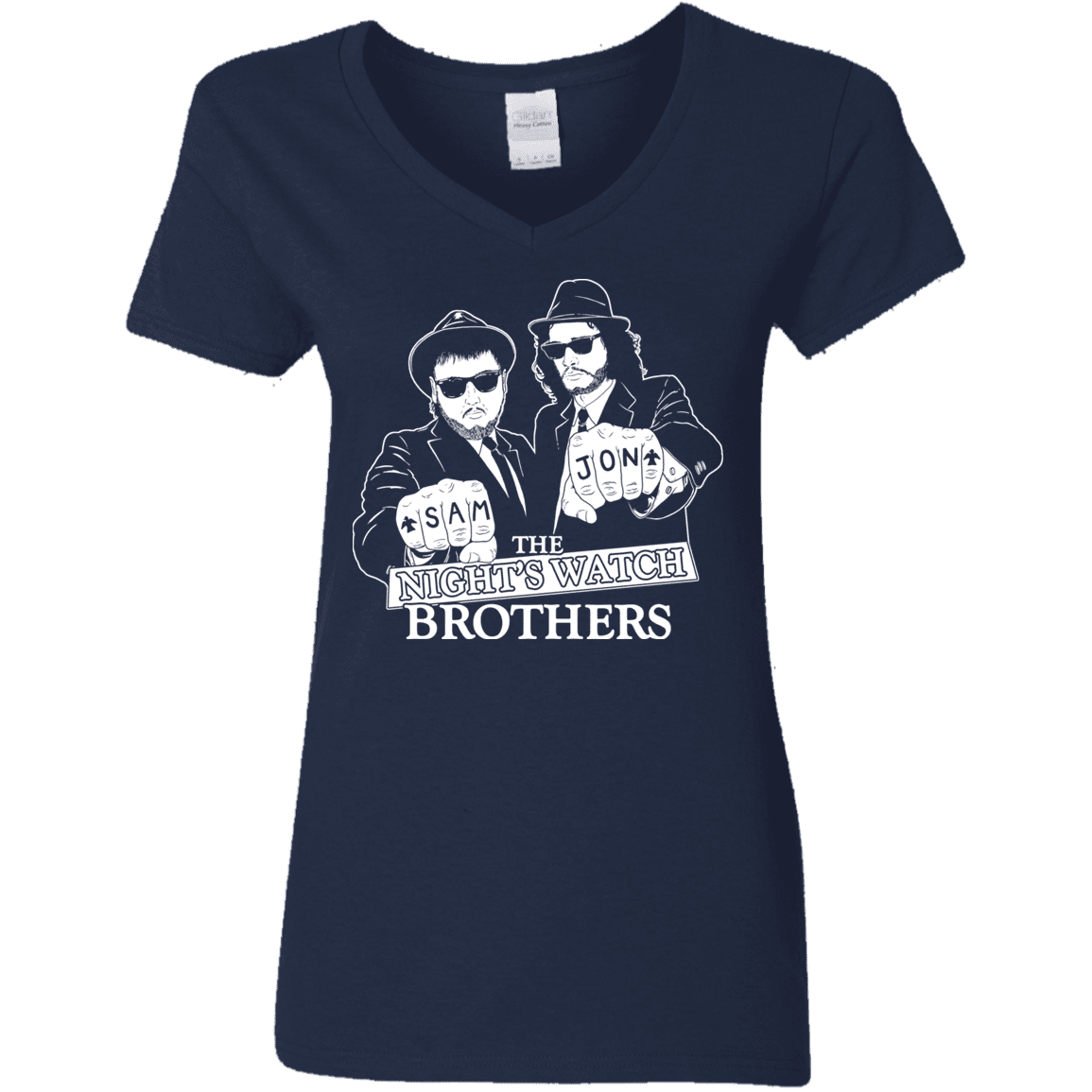 T-Shirts Navy / S Night Watch Brothers Women's V-Neck T-Shirt