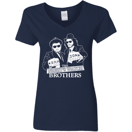 T-Shirts Navy / S Night Watch Brothers Women's V-Neck T-Shirt