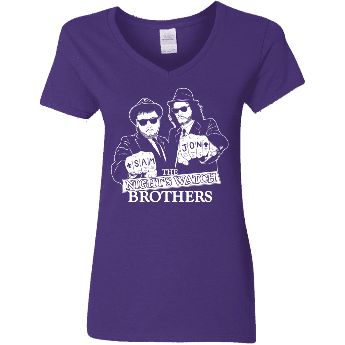 T-Shirts Purple / S Night Watch Brothers Women's V-Neck T-Shirt