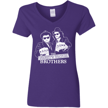 T-Shirts Purple / S Night Watch Brothers Women's V-Neck T-Shirt