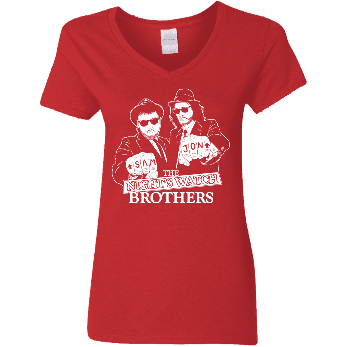 T-Shirts Red / S Night Watch Brothers Women's V-Neck T-Shirt