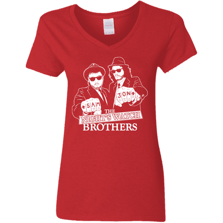 T-Shirts Red / S Night Watch Brothers Women's V-Neck T-Shirt