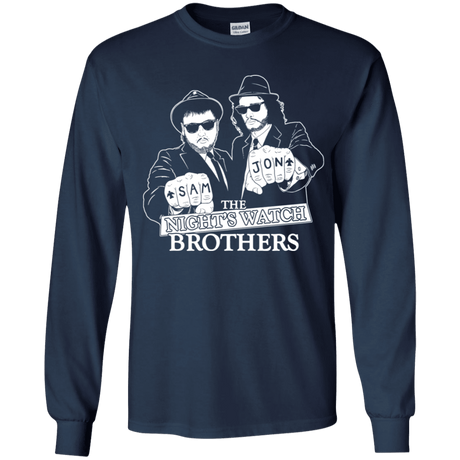 T-Shirts Navy / YS Night Watch Brothers Youth Long Sleeve T-Shirt