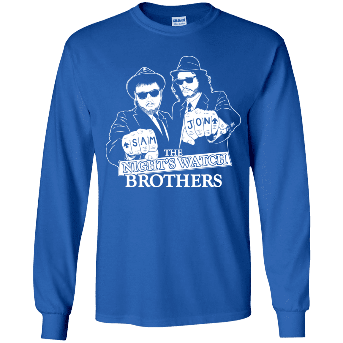 T-Shirts Royal / YS Night Watch Brothers Youth Long Sleeve T-Shirt