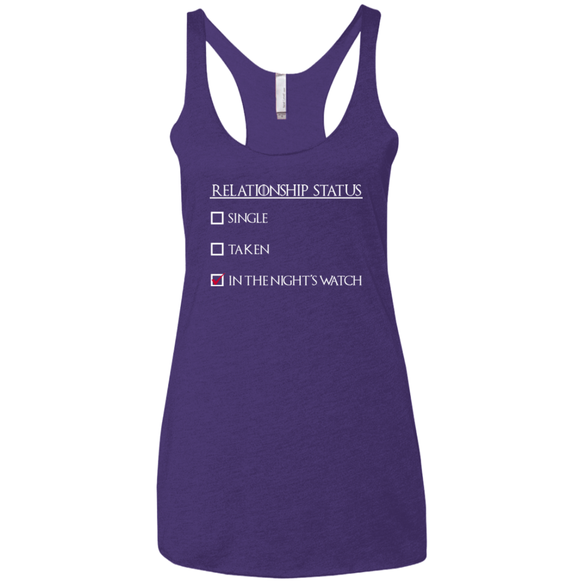 T-Shirts Purple / X-Small Night watchs Women's Triblend Racerback Tank