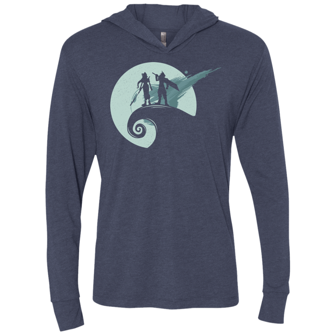T-Shirts Vintage Navy / X-Small Nightmare Before Fantasy Triblend Long Sleeve Hoodie Tee
