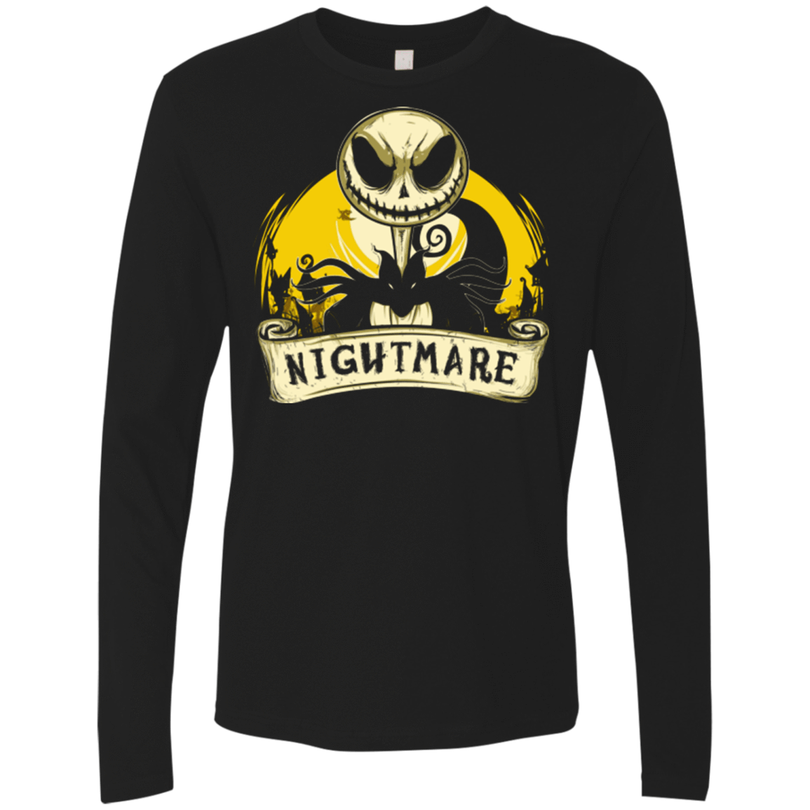 T-Shirts Black / Small Nightmare scroll Men's Premium Long Sleeve