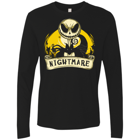 T-Shirts Black / Small Nightmare scroll Men's Premium Long Sleeve