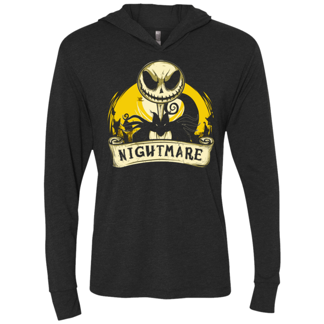 T-Shirts Vintage Black / X-Small Nightmare scroll Triblend Long Sleeve Hoodie Tee