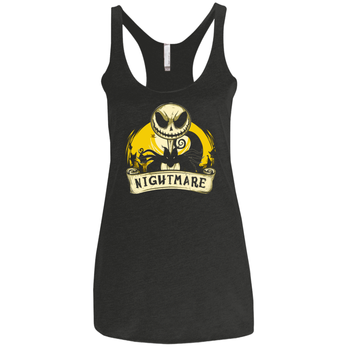 T-Shirts Vintage Black / X-Small Nightmare scroll Women's Triblend Racerback Tank