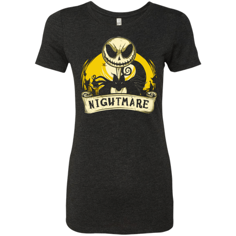 T-Shirts Vintage Black / Small Nightmare scroll Women's Triblend T-Shirt