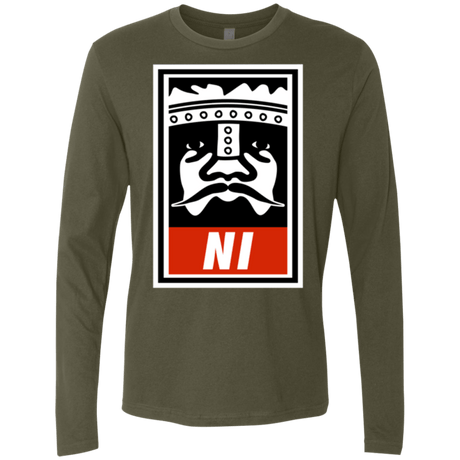 T-Shirts Military Green / Small Niid to Obey Men's Premium Long Sleeve
