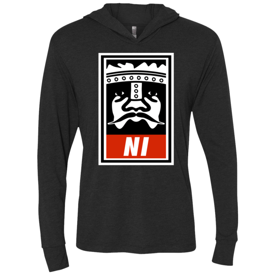 Niid to Obey Triblend Long Sleeve Hoodie Tee