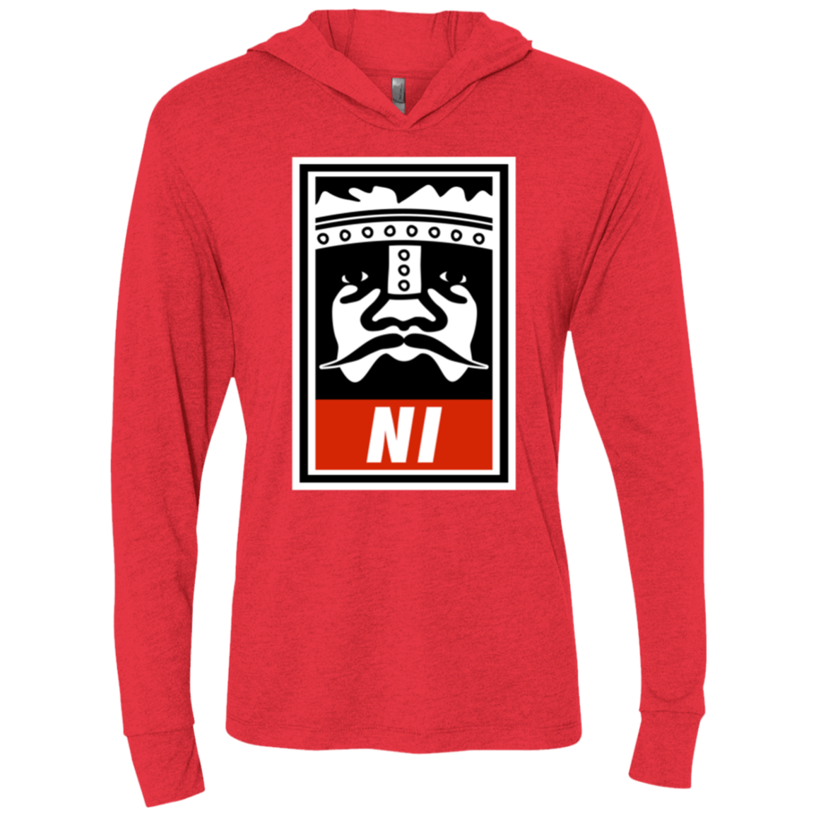 T-Shirts Vintage Red / X-Small Niid to Obey Triblend Long Sleeve Hoodie Tee