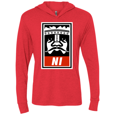 T-Shirts Vintage Red / X-Small Niid to Obey Triblend Long Sleeve Hoodie Tee
