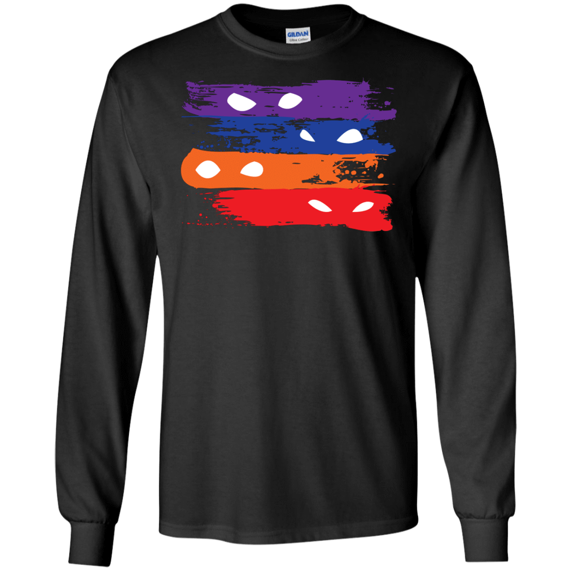 T-Shirts Black / S Ninja Flag Men's Long Sleeve T-Shirt