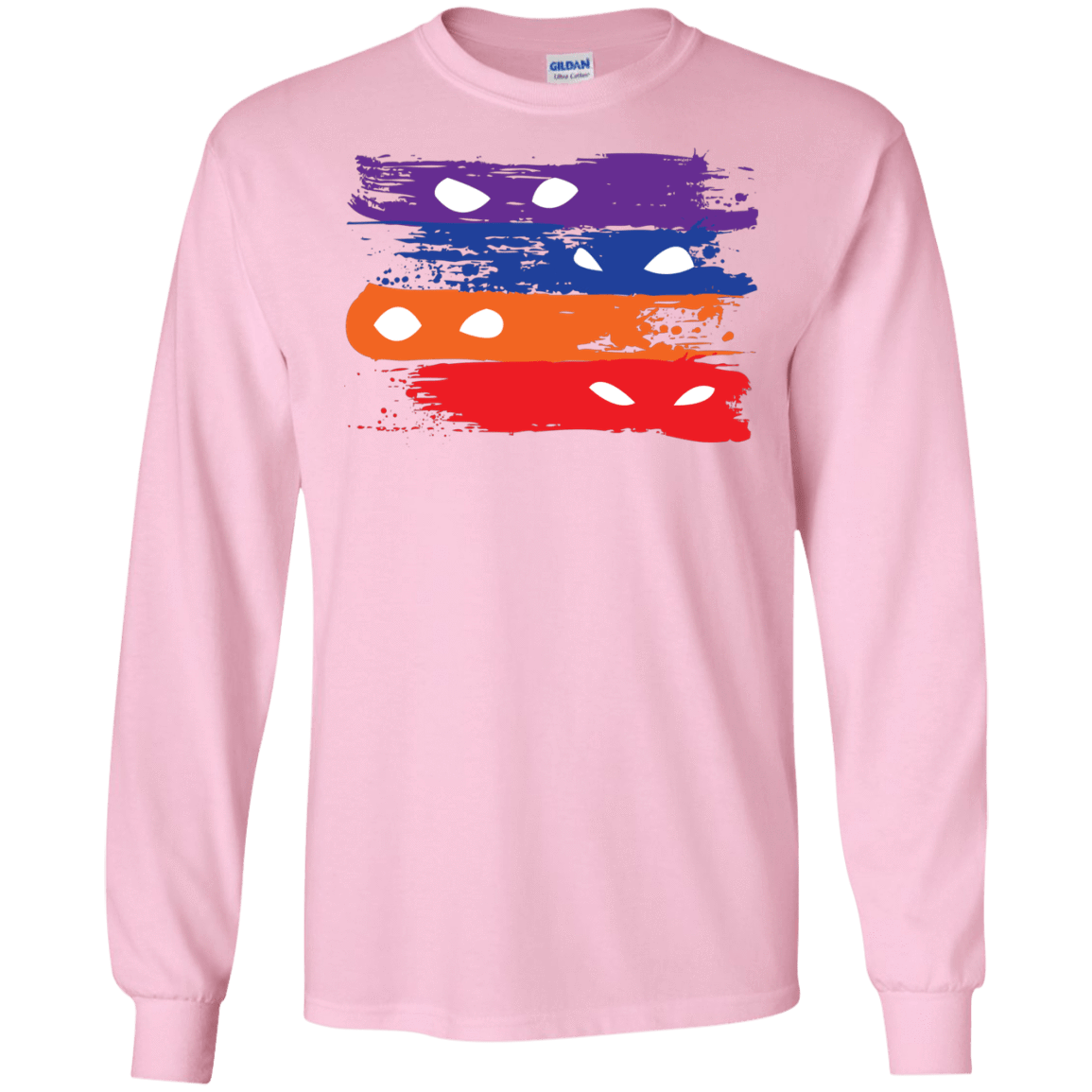 T-Shirts Light Pink / S Ninja Flag Men's Long Sleeve T-Shirt