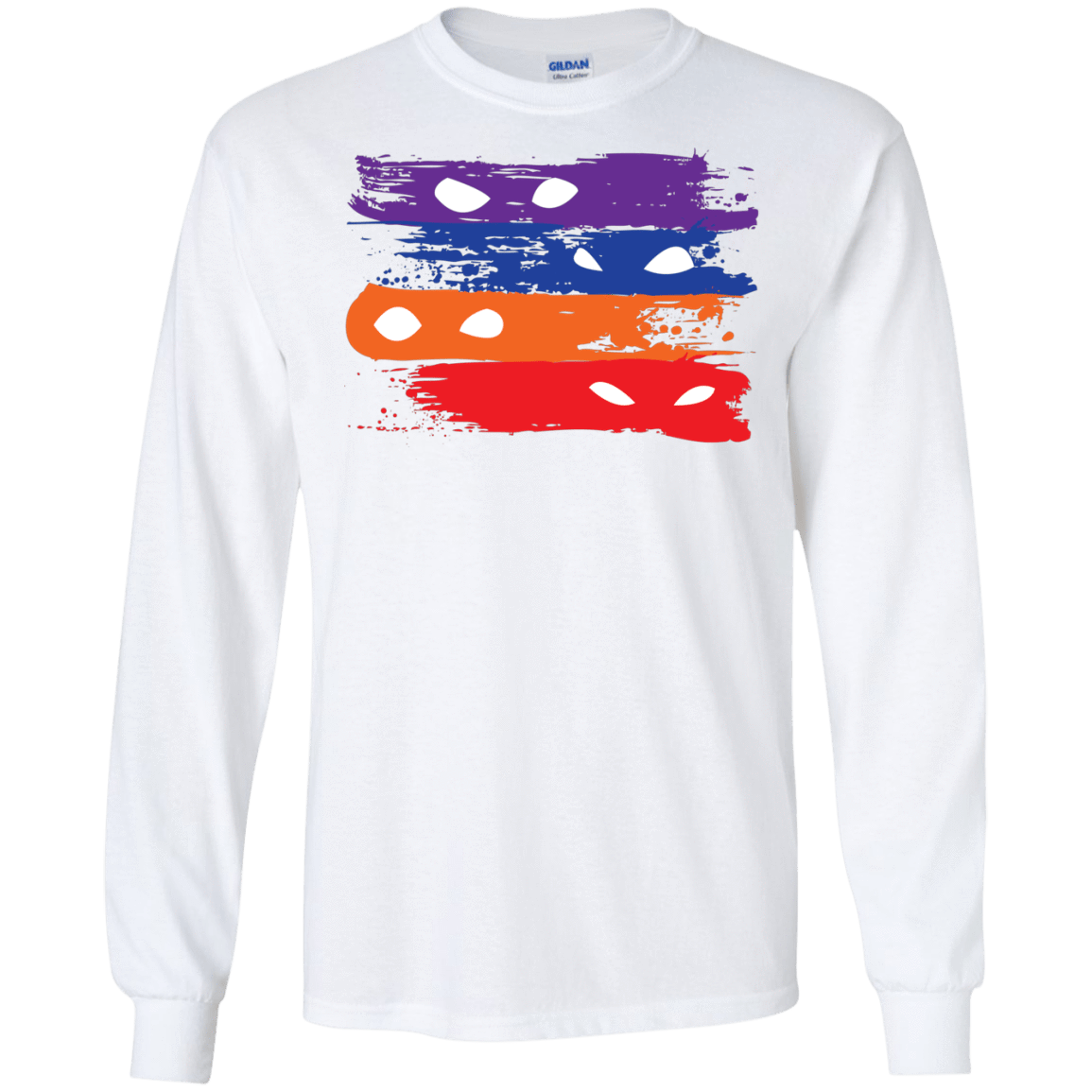 T-Shirts White / S Ninja Flag Men's Long Sleeve T-Shirt