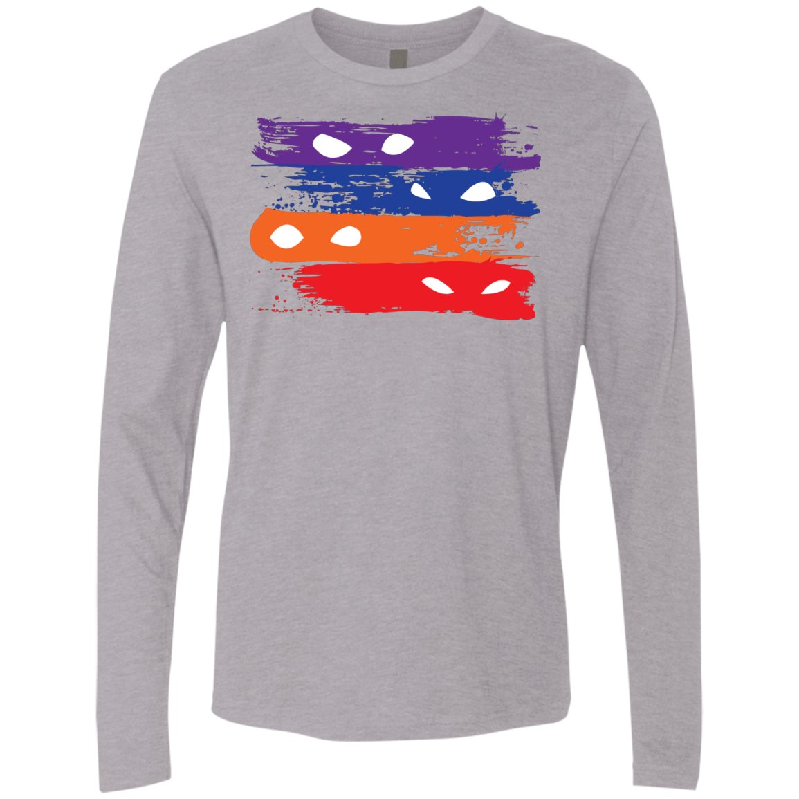 T-Shirts Heather Grey / S Ninja Flag Men's Premium Long Sleeve