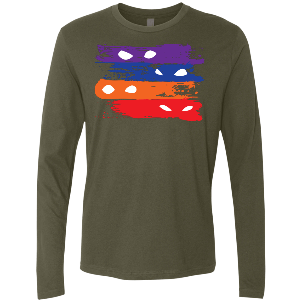 T-Shirts Military Green / S Ninja Flag Men's Premium Long Sleeve